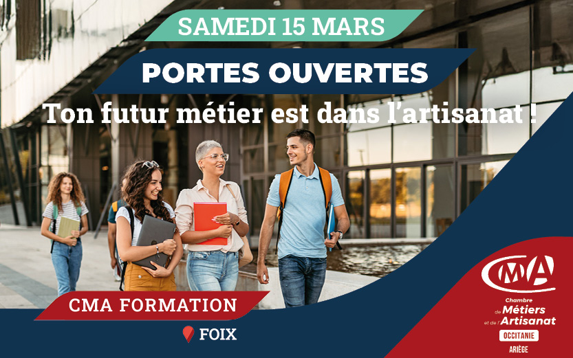 JPO 2025 : votre futur métier vous attend dans l’artisanat avec CMA Formation